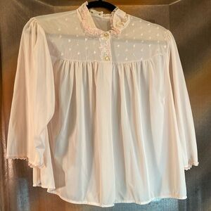 Vintage 50’s pink‎ bed jacket. Phil maid pale pink Med. 43” chest. Box S
